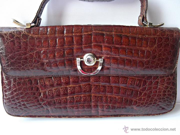 Bolso Cartera De Autentica Piel De Cocodrilo A Vendido En Venta