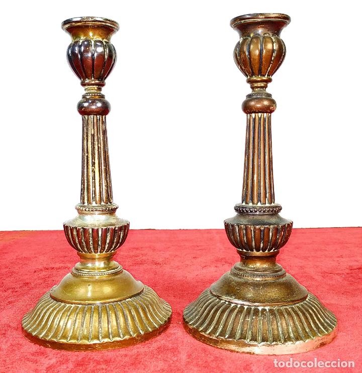 pareja de candelabros de estilo neoclásico pla Comprar Plata de Ley