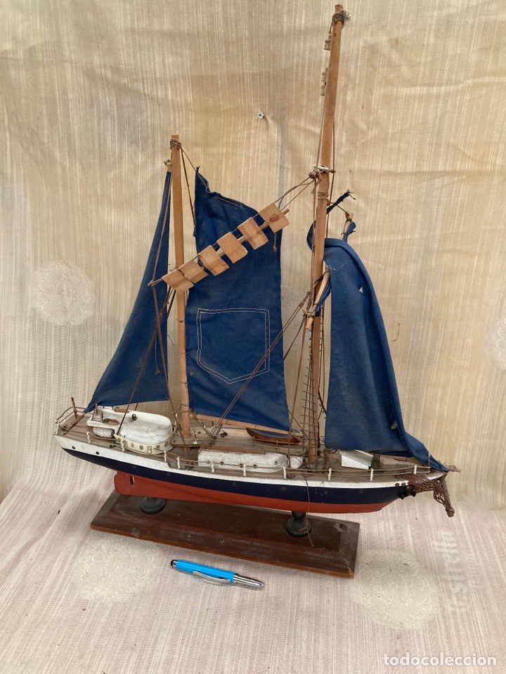 Antigua Maqueta De Un Velero Madera Vendido En Subasta 253754900