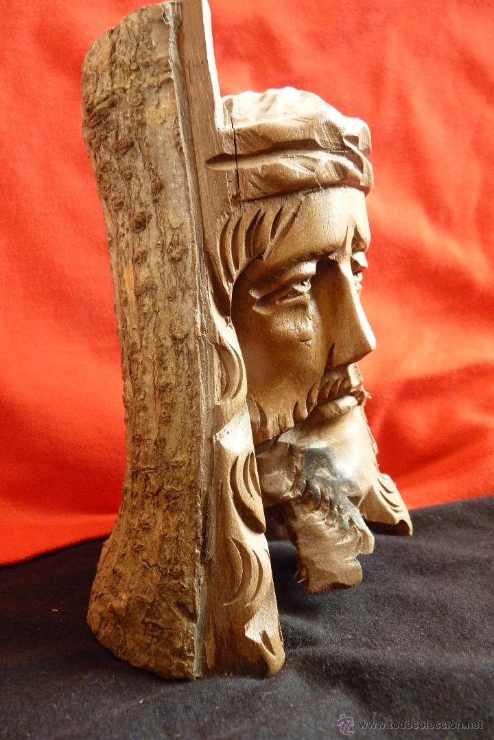 Talla En Madera Busto Rostro De Cristo Comprar Esculturas De Madera