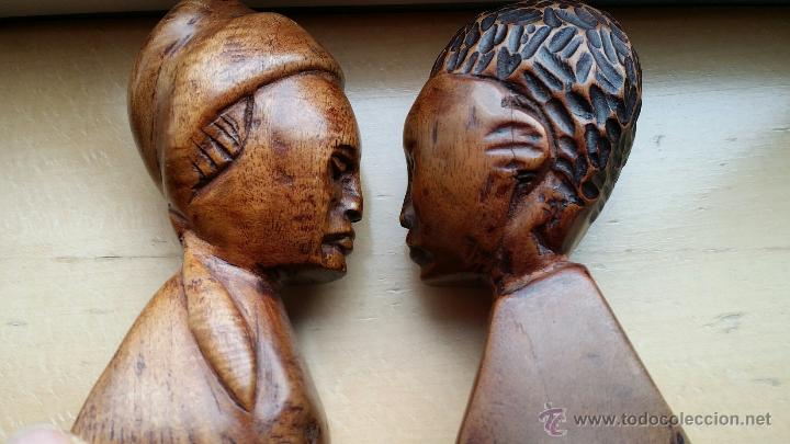 Dos Antiguas Tallas Africanas En Madera Comprar Arte Tnico Antiguo