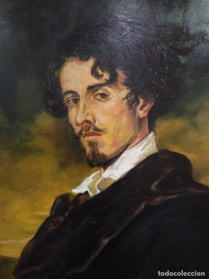 retrato de becquer óleo sobre lienzo Comprar Pintura al Óleo