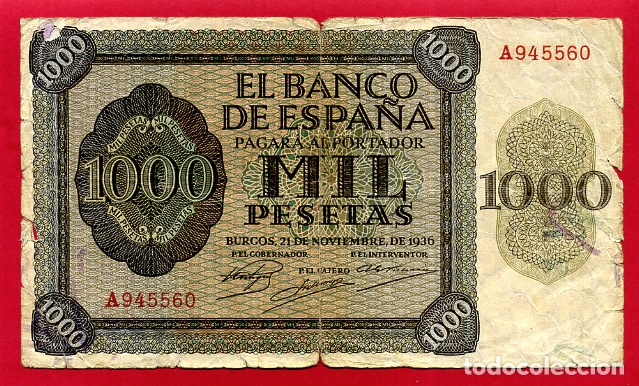 Billete Pesetas Mbc Serie A Or Comprar Billetes