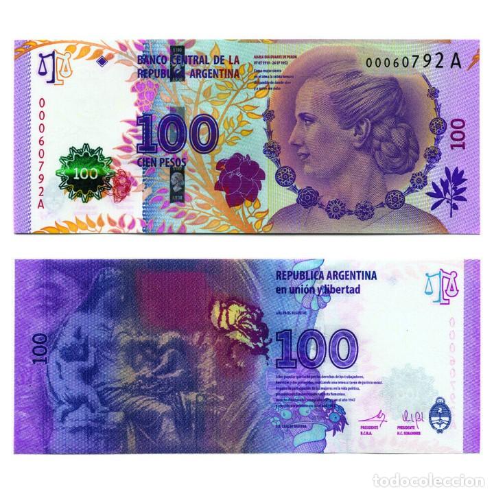 Argentina Pesos Eva Peron P Unc Vendido En Subasta