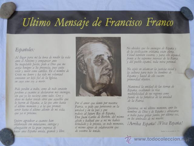 Cartel Ltimo Discurso De Franco A O Vendido En Subasta