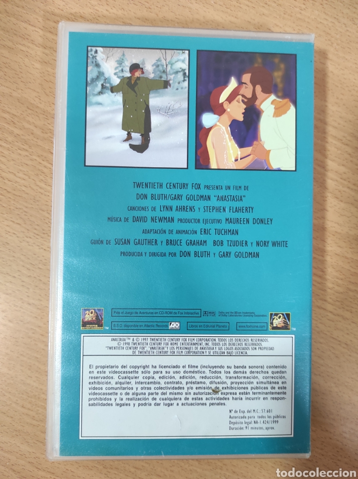 película vhs anastasia Comprar Películas de cine VHS en todocoleccion