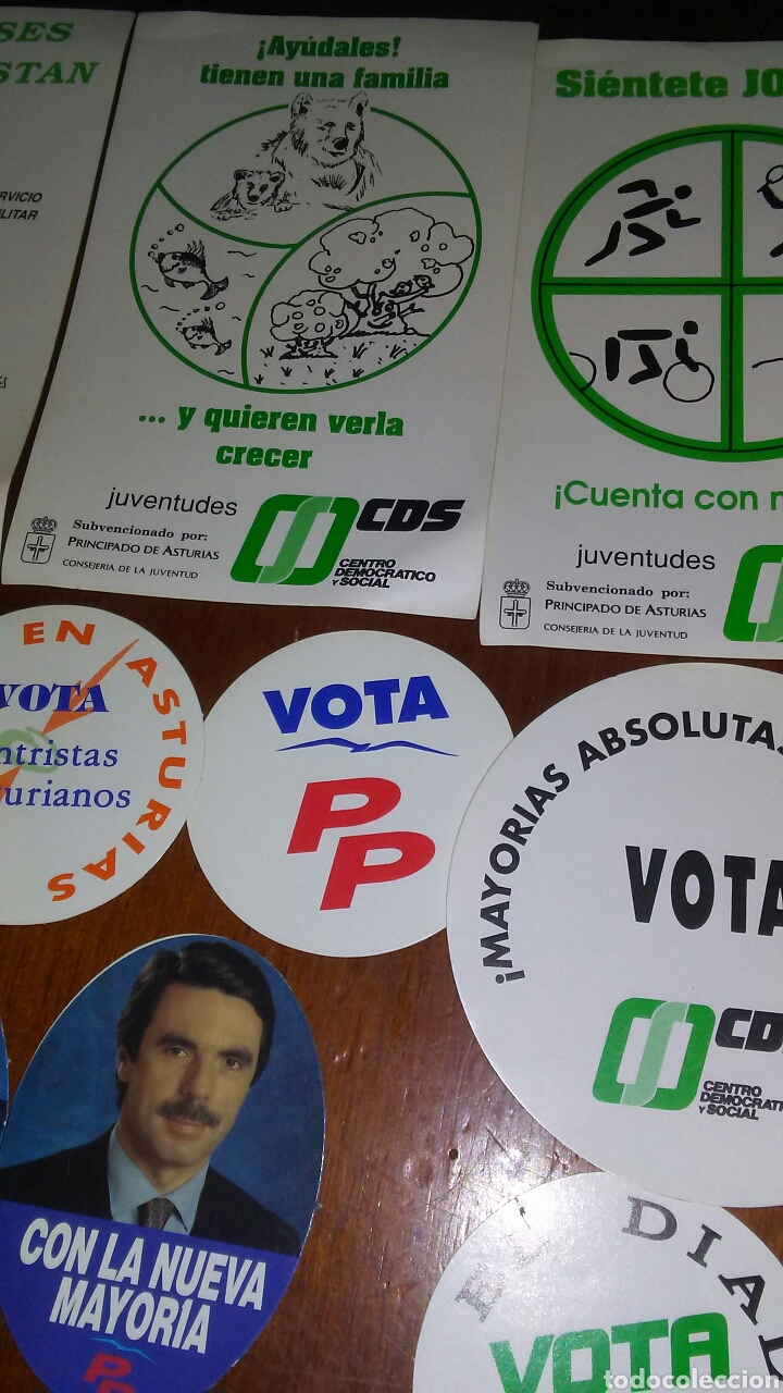 Lote De 11 Pegatinas De Politica Son Del Pp Y Comprar Pegatinas