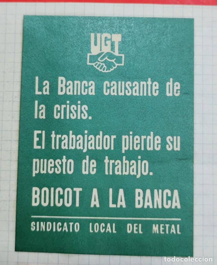 Antigua Pegatina Sindical Ugt Metal Boicot A Comprar Pegatinas