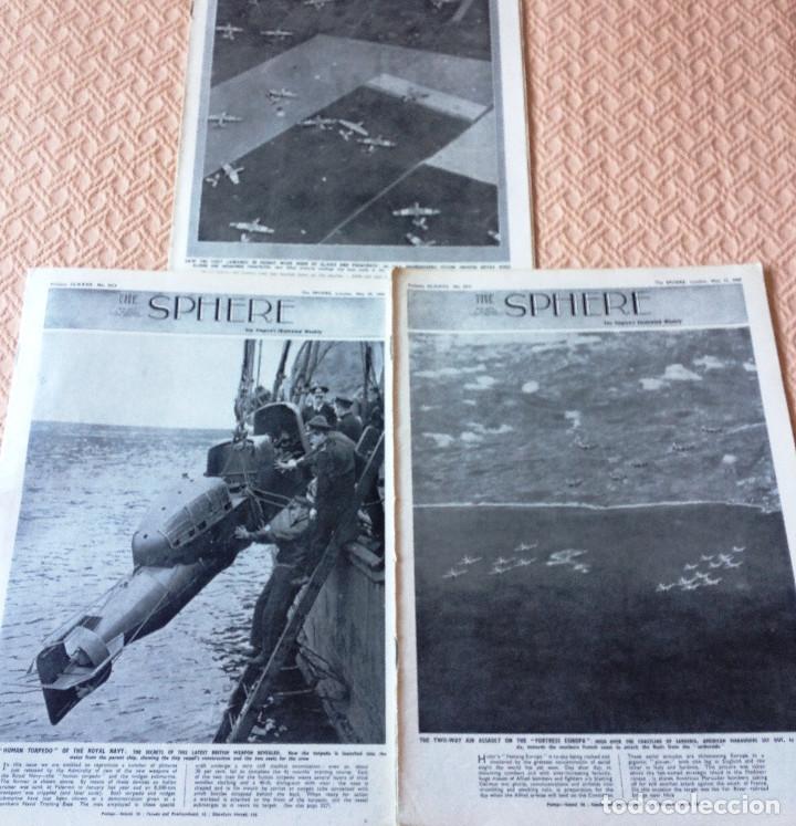 Coleccionismo de Revistas y Periódicos: THE SPHERE- 3 revistas de 1944- Guerre Mundial- - Foto 1 - 76772047