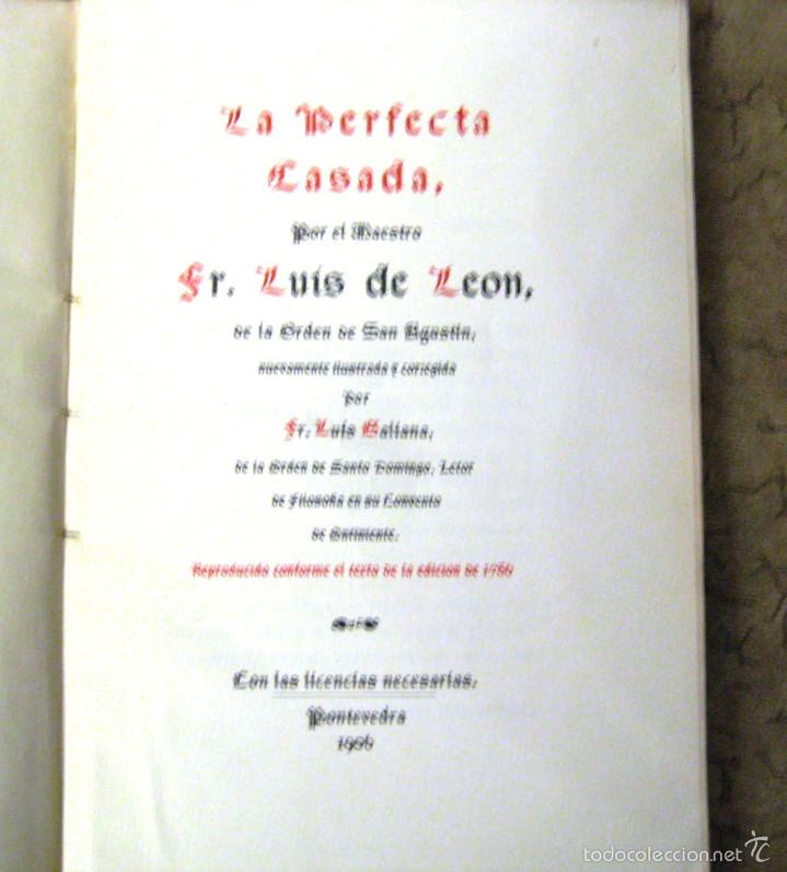 Libros antiguos: LA PERFECTA CASADA- FRAY LUIS DE LEON- Segun texto de 1786- - Foto 2 - 60677743
