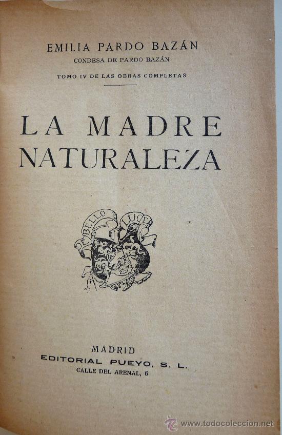 Libros antiguos: La Madre Naturaleza. Emilia Pardo Bazán - Foto 1 - 25997192