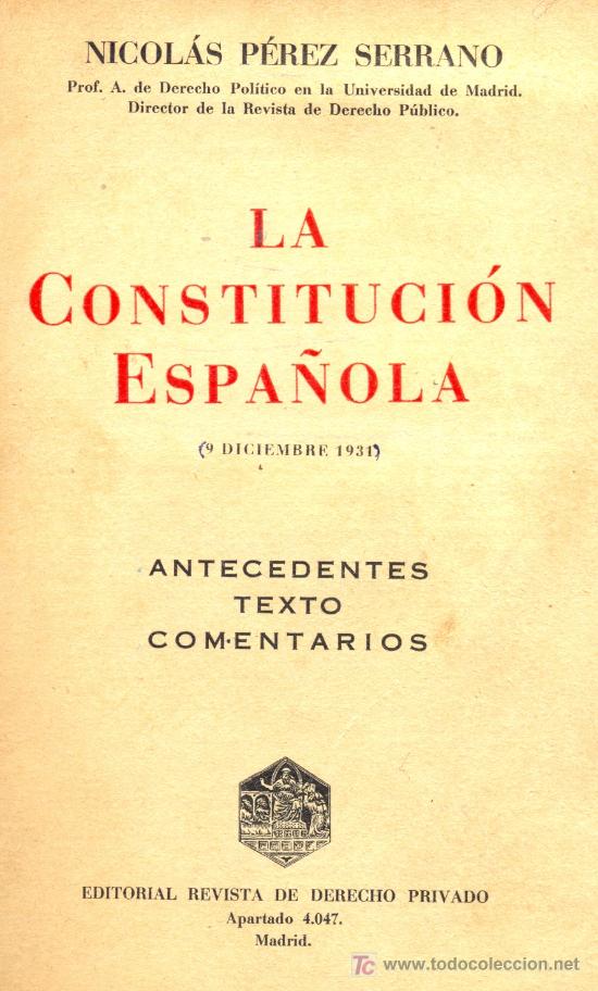 La Constituci N Espa Ola De Nicol S P Re Vendido En Venta