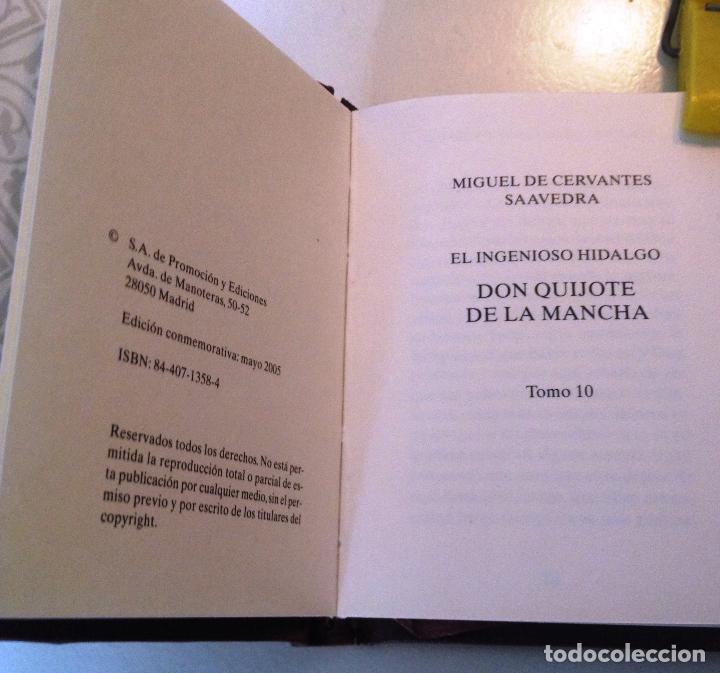 Libros de segunda mano: EL INGENIOSO HIDALGO DON QUIJOTE DE LA MANCHA-tomos Mini- En Vitrina caoba y cristal - Foto 4 - 87272544