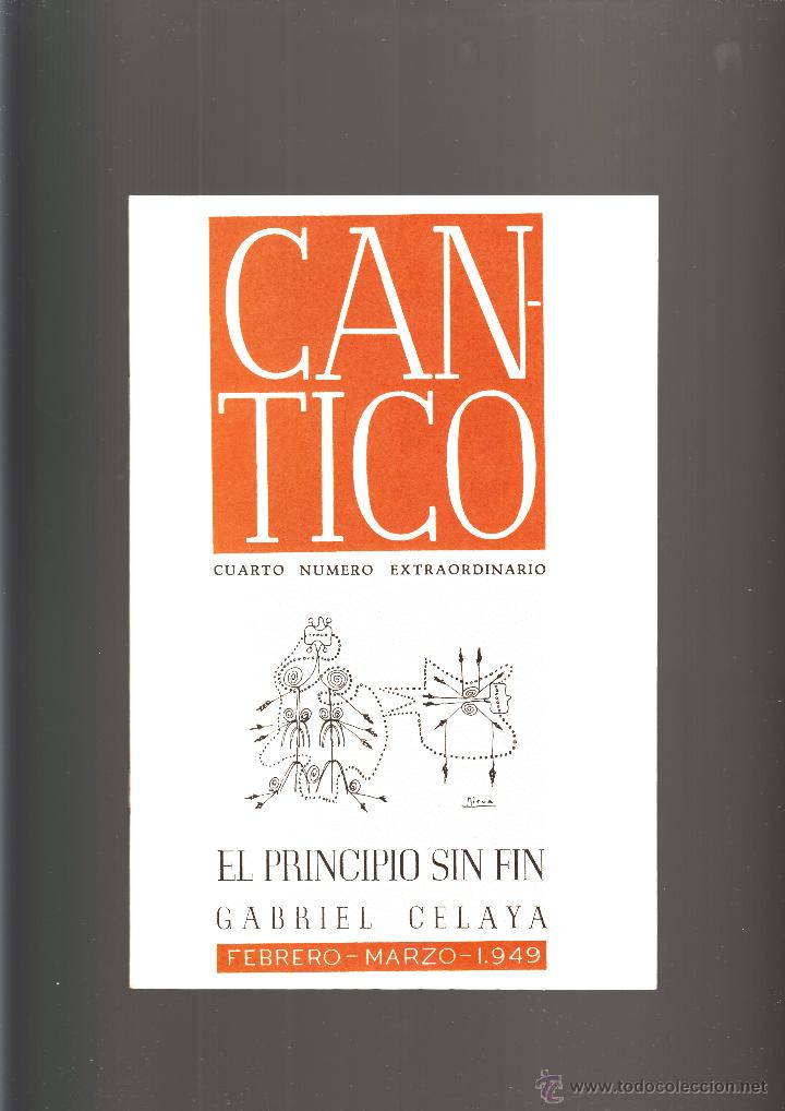 CÁNTICO EL PRINCIPIO SIN FIN GABRIEL CELAYA 1949 (Libros de Segunda Mano (posteriores a 1936) - Literatura - Poesía)
