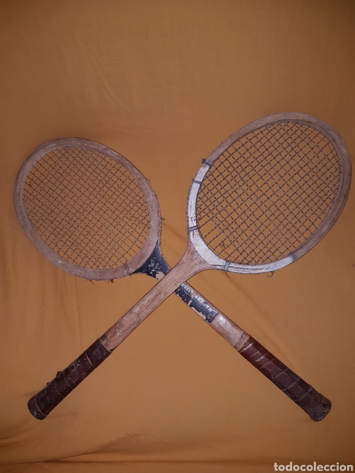 Antiguo Par De Raquetas Tenis Madera Vintage Vendido En Venta Directa