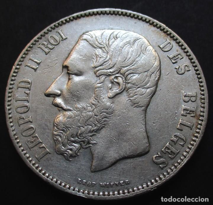 Belgica 5 Francos 1873 Leopoldo Ii Ref 2 Plat Vendido En Venta