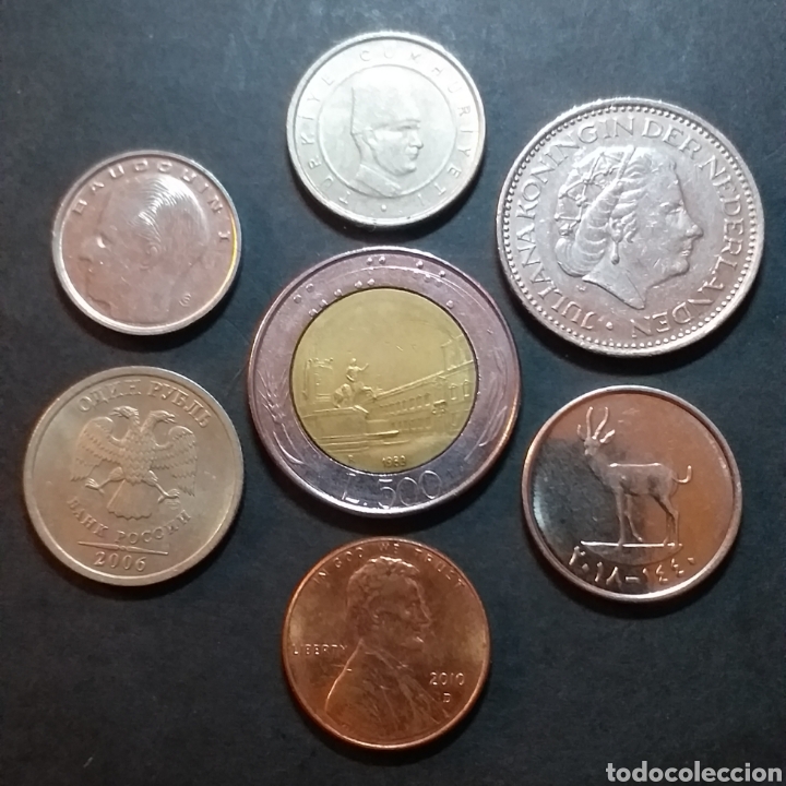 Lote De 7 Monedas Paises Distintos Fechas Disti Vendido En Venta