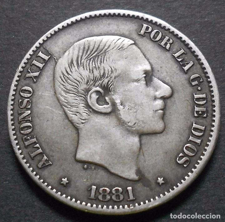 50 Centavos De Peso 1881 Manila Alfonso Xii Ref Comprar Monedas De