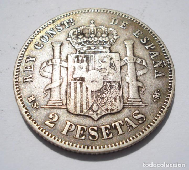 Dos 2 Pesetas De Plata Alfonso Xii 1882 Origina Vendido En Venta