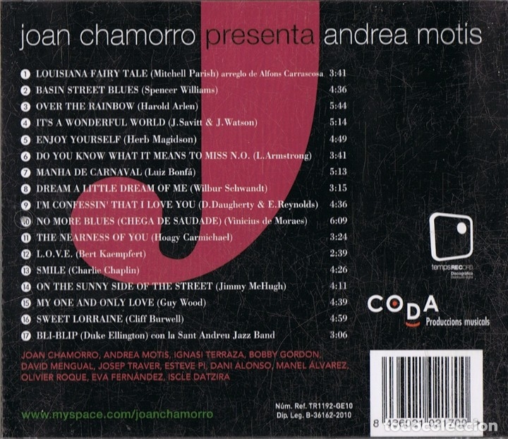 joan chamorro presenta andrea motis Comprar CDs de Música Jazz Blues