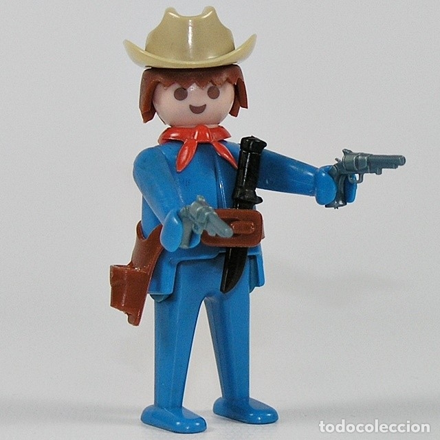 Playmobil Oeste Vaquero Cowboy Azul Western Vendido En Venta