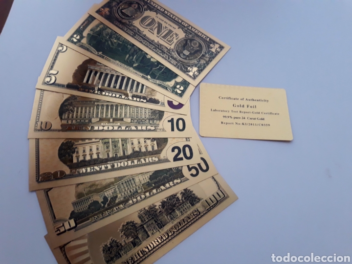 muy exclusiva colección de 8 billetes de dolar Comprar