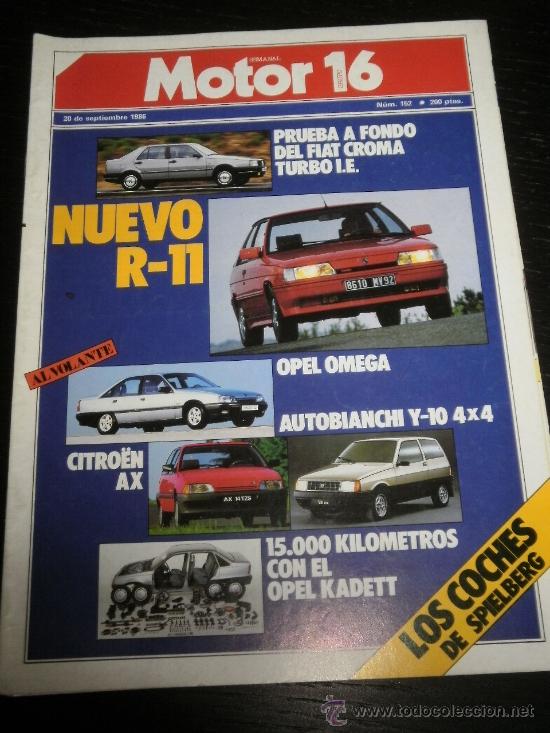 motor 16 nº 152 sep 1986 renault 11 fiat Comprar Revistas