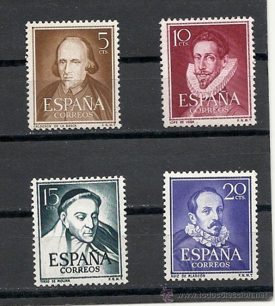 españa 1950 53 edifil nº 1071 1074 literato Comprar Sellos nuevos