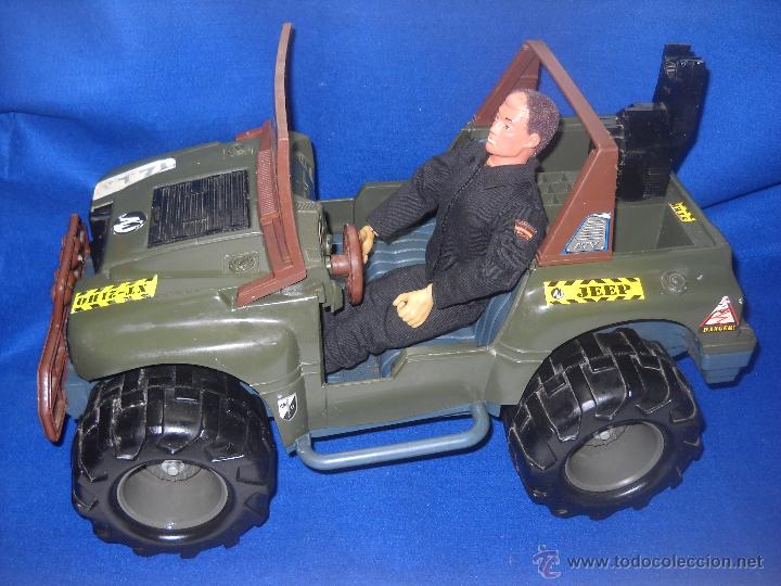 action man blue jeep