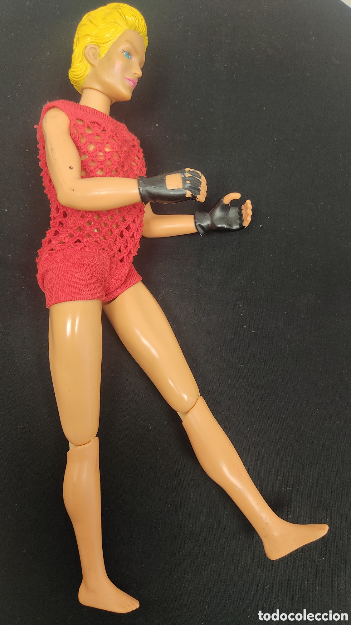Action Man: Mu&ntilde;eca hasbro 1996 intercontinental inc. Acciona la pierna con bot&oacute;n y da patada. 29 cms. - Foto 2
