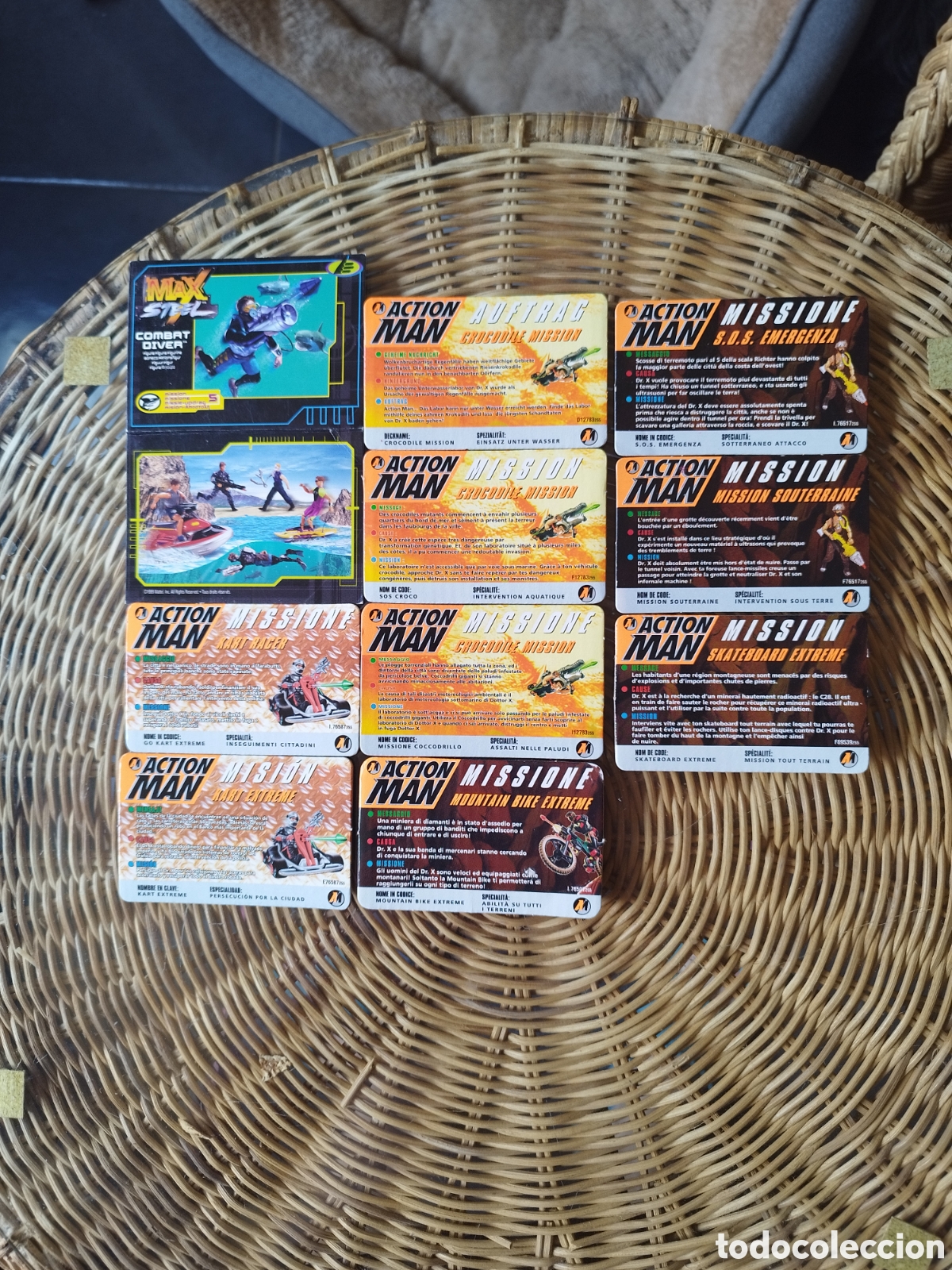 Action Man: Lote 11 tarjetas misiones Action Man
