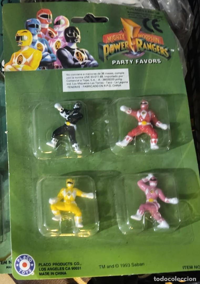Action Man: Power Rangers Party Favors Placo 1993 Vintage Black Red Pink Yellow