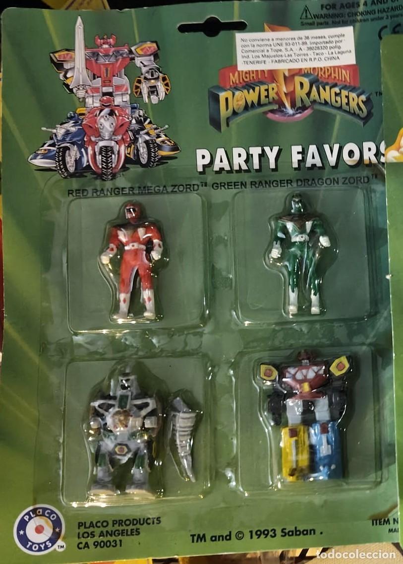 Action Man: Power Rangers Party Favors Placo 1993 Vintage Red Green Megazord Dragonzord