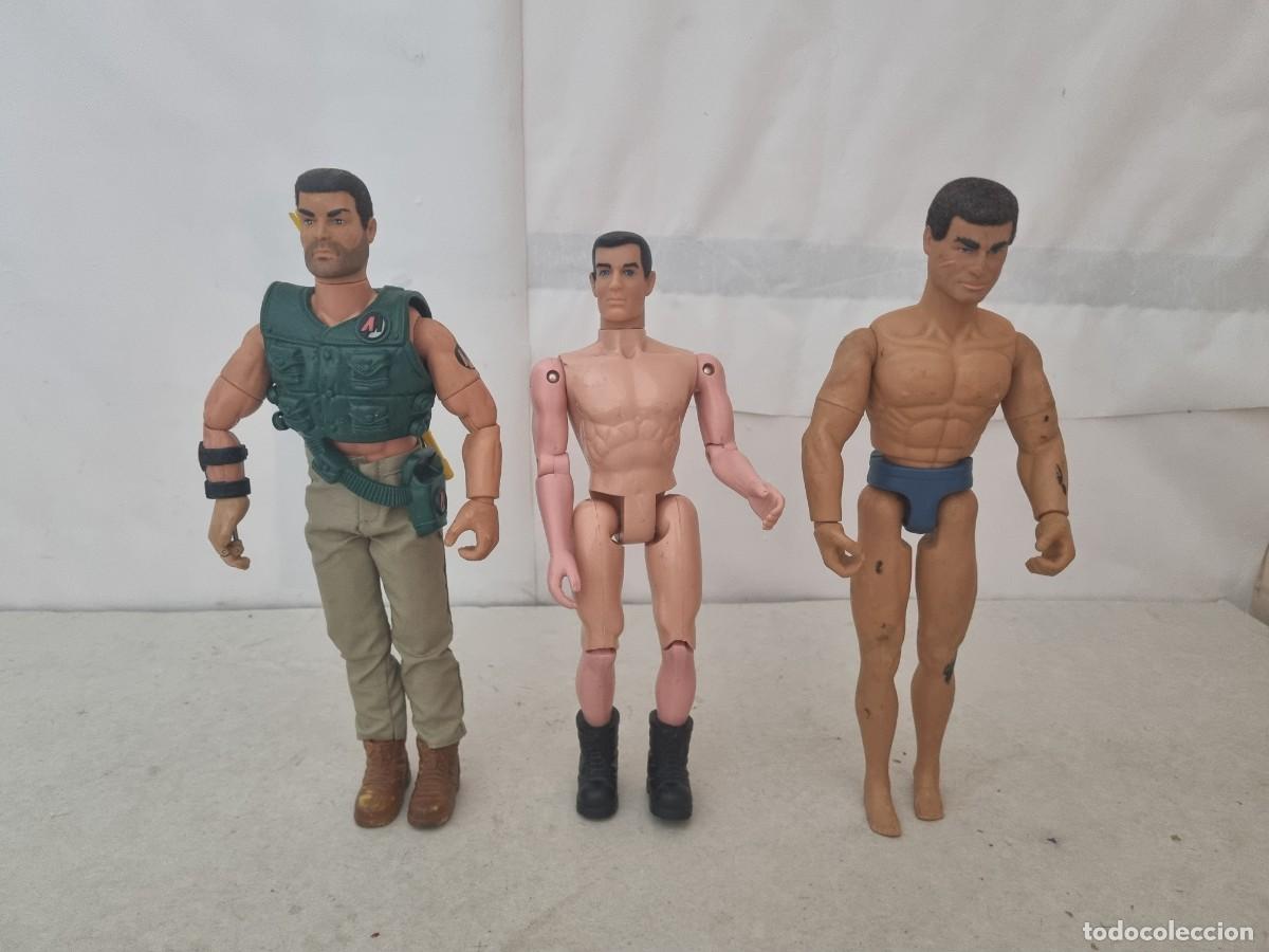 Action Man: Lote de 3 mu&ntilde;ecos acci&oacute;n man diferentes epocas