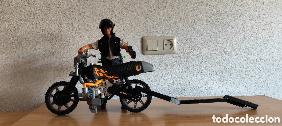 Action man: Action Man Moto Asalto Urban Night Patrol Hasbro 100% Completo Ropa Tela