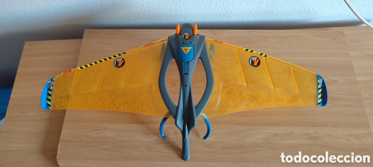 Action man: Accesorio Ala Delta Sky Glider Action Man COMPLETO con Proyectiles - Hasbro (A&ntilde;os 90/2000)