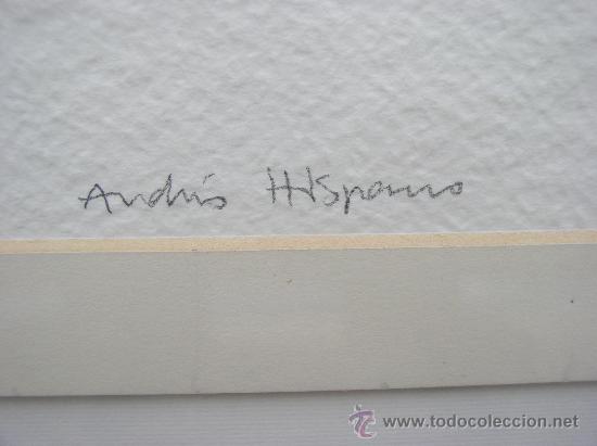 Cuadros y dibujos antiguos de acuarelas: ANDRES HISPANO. ACUARELA?. ENMARCADO. - Foto 4