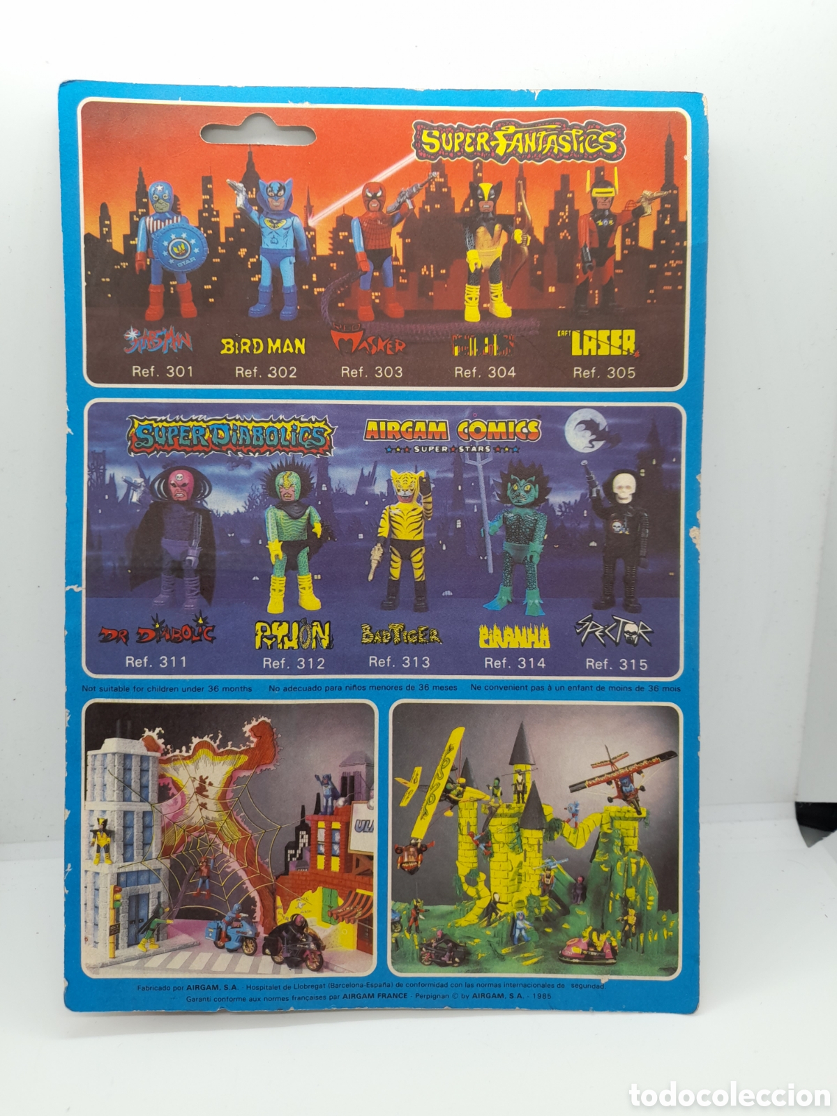 AIRGAM BOYS COMICS SUPER FANTASTICS PANTHER MAN 100% COMPLETE DIABOLICS 1986 AIRGAM S.A. PYRO