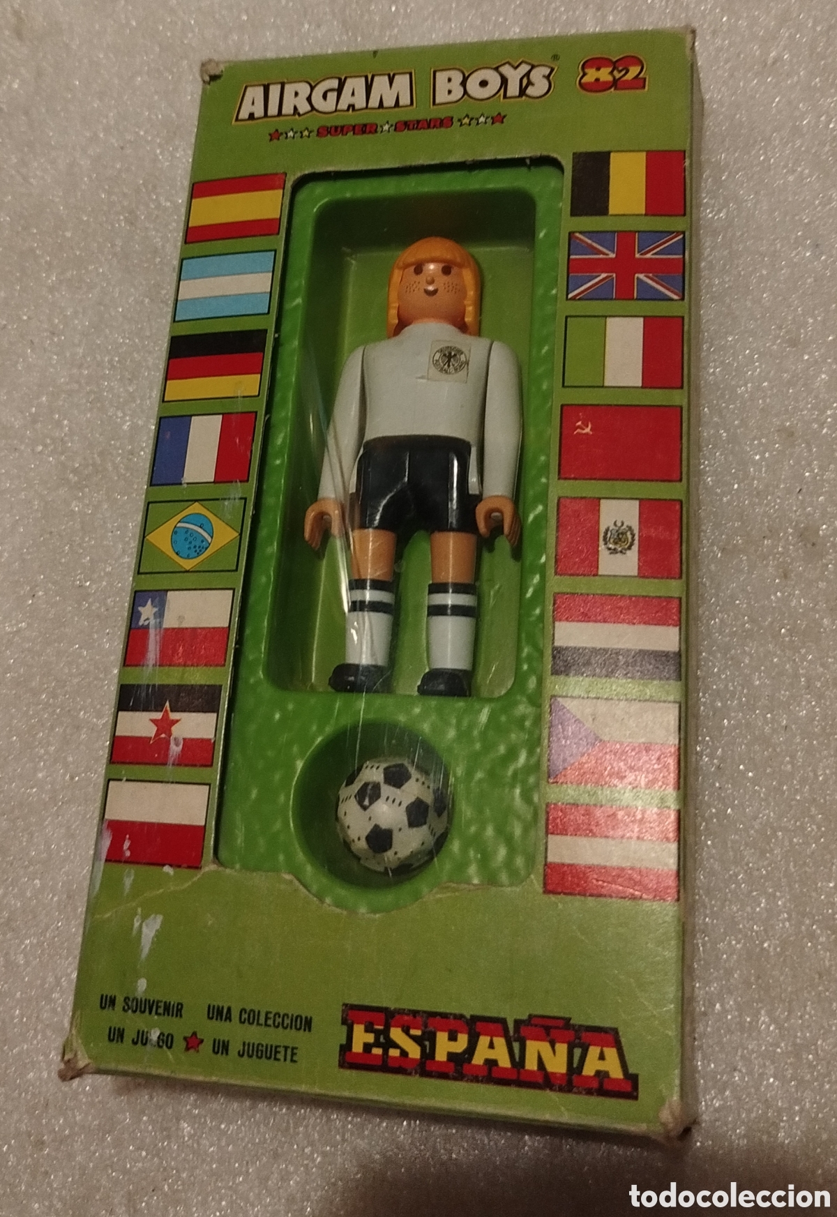 Airgam Boys: Antigua Caja Airgam Boys Serie Mundial 82 Espa&ntilde;a Futbolista Selecci&oacute;n Alemana