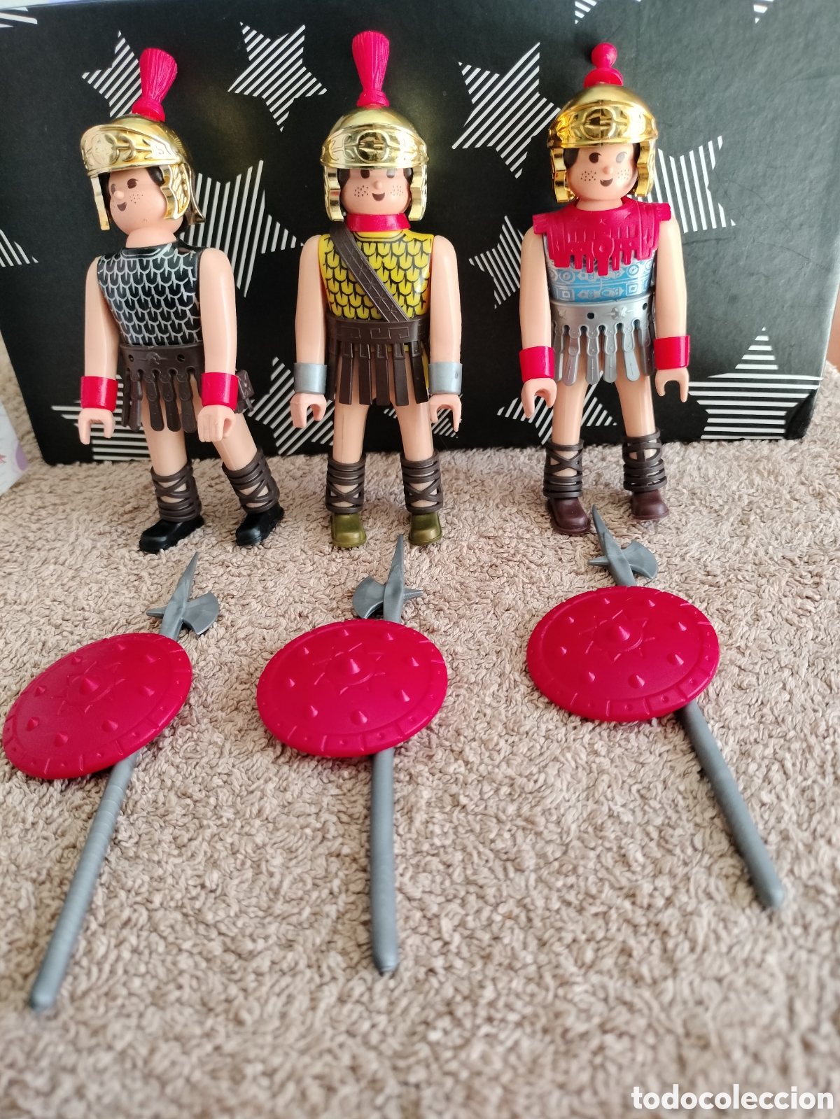 Airgam Boys: Lote tres figuras soldados romanos airgamboy