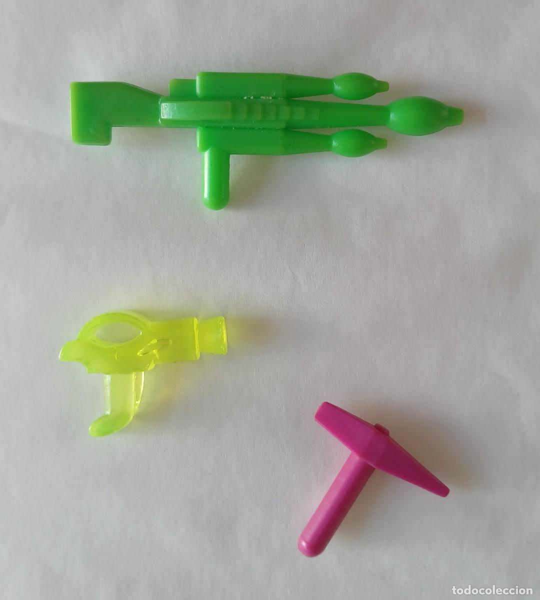 Airgam Boys: Airgamboys fusil y pistola verde, y piqueta serie espacio, original de los a&ntilde;os 80