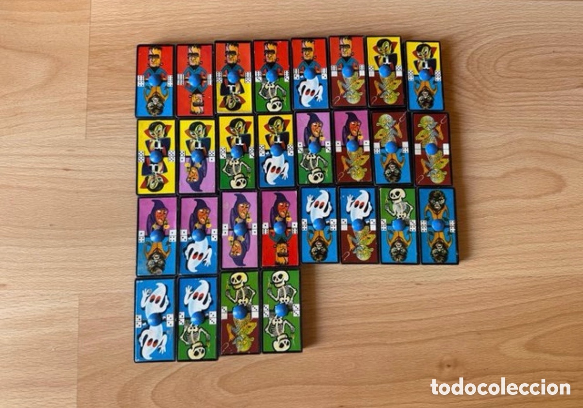 Airgam Boys: Antiguo juego de mesa AIRGAM DOMIN&Oacute; MONSTRUOS / Made in Spain - a&ntilde;os 70
