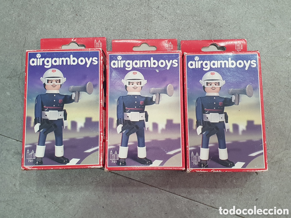 Airgam Boys: Lote de 3 Airgamboys Comisario de Polic&iacute;a en caja. (L120)