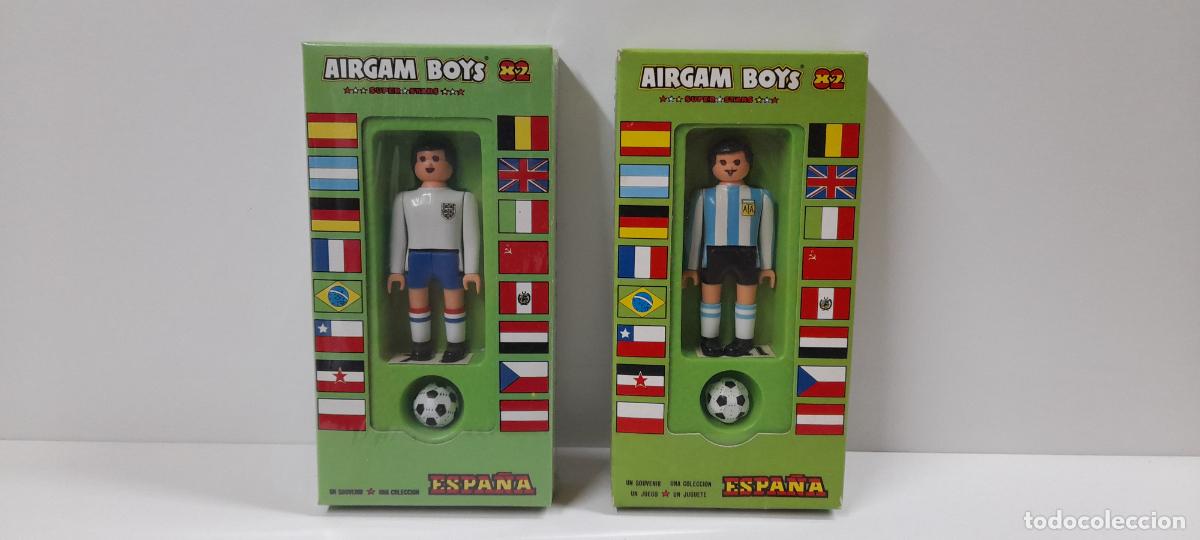Airgam Boys: INGLATERRA - ARGENTINA . DOS FIGURAS DE AIRGAM BOYS CON CAJA ORIGINAL . MUNDIAL ESPA&Ntilde;A 82 . SIN USO