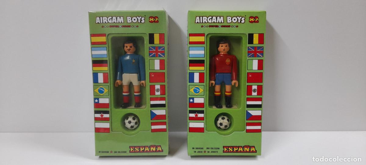 Airgam Boys: FRANCIA - ESPA&Ntilde;A . DOS FIGURAS DE AIRGAM BOYS CON CAJA ORIGINAL . MUNDIAL ESPA&Ntilde;A 82 . SIN USO
