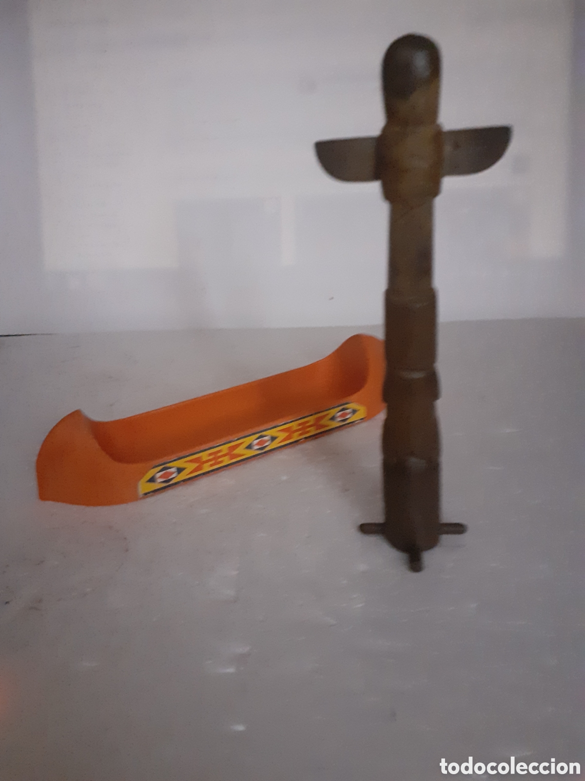 Airgam Boys: FIGURAS TOTEM Y CANOA INDIOS ORIGINAL - Foto 2