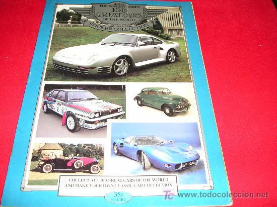 Collectionnisme Album: ALBUM -100 GREAT CARS OF THE WORLD-COMPLETO-