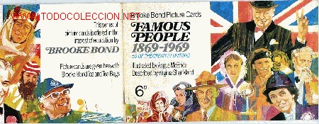 Collezionismo &Aacute;lbum: Gente famosa. FAMOUS PEOPLE (1869-1969). Album ingles a&ntilde;o 1970