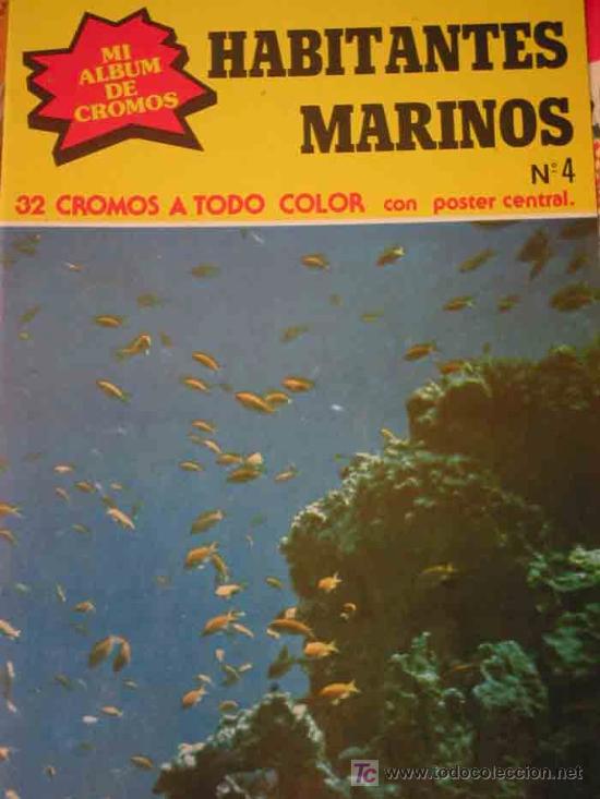 Collectable Albums: HABITANTES MARINOS N&ordm;4 - Completo, nuevo con los cromos sin recortar ni pegar