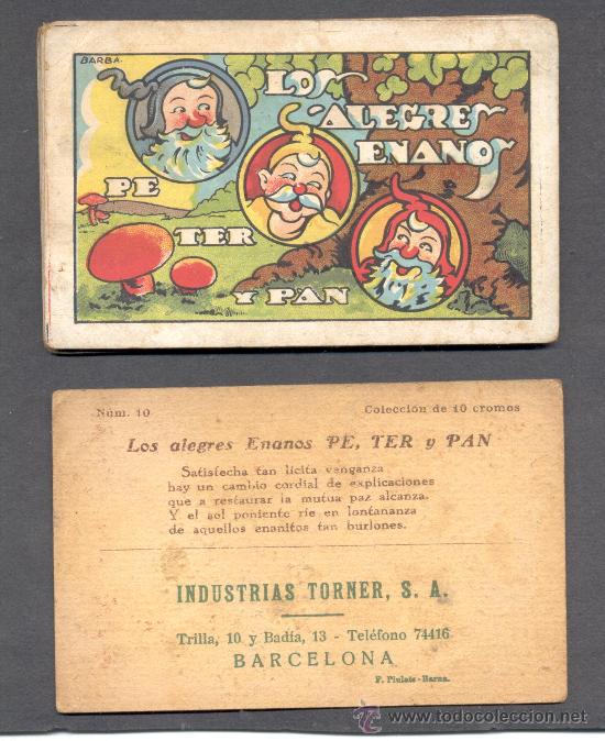 Collectable Albums: COLECCION COMPLETA DE LOS ALEGRES ENANOS PE, TER Y PAN 10 CROMOS INDUSTRIAS TORNER